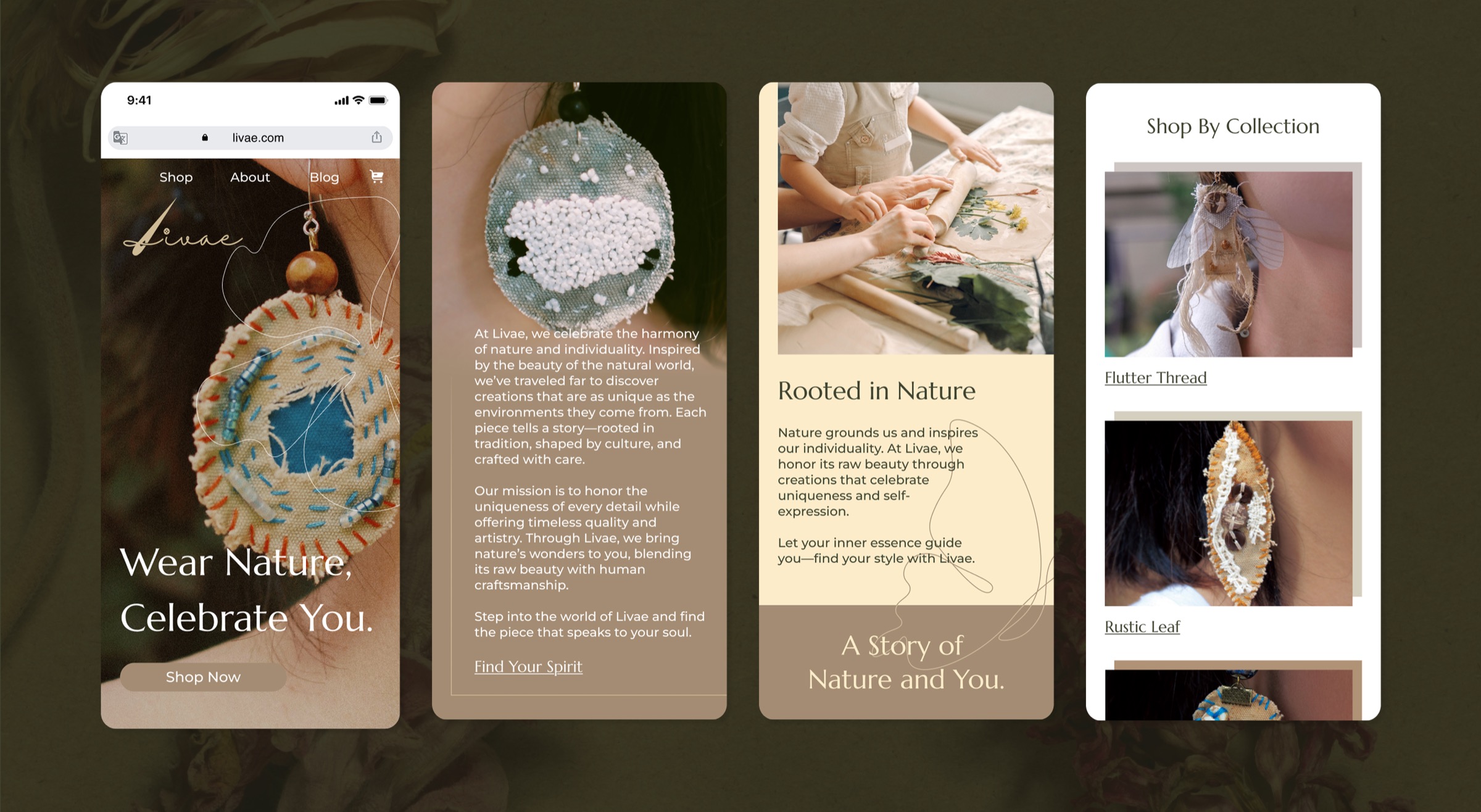 Livae mobile website experience