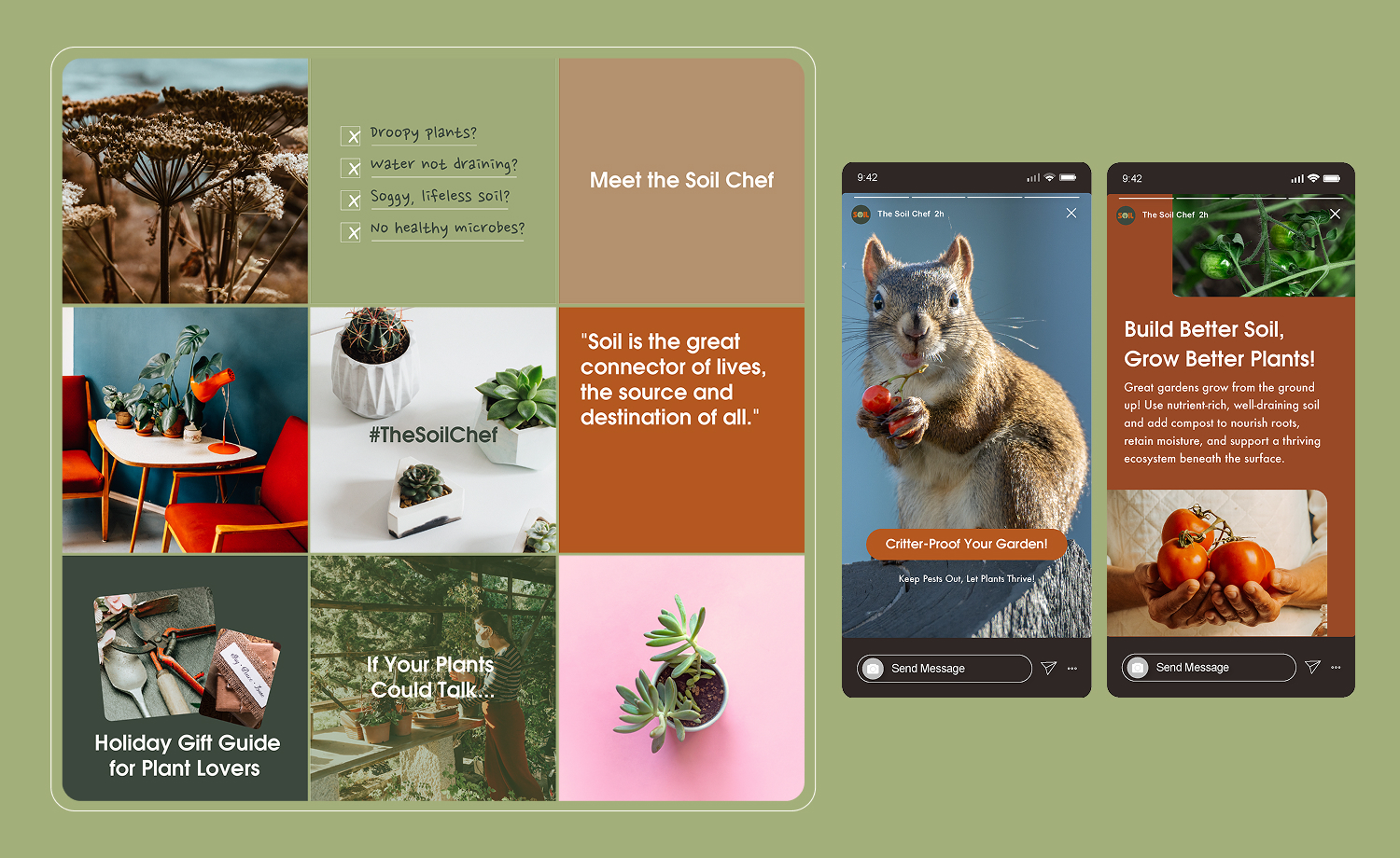 The Soil Chef social launch system and Instagram stories