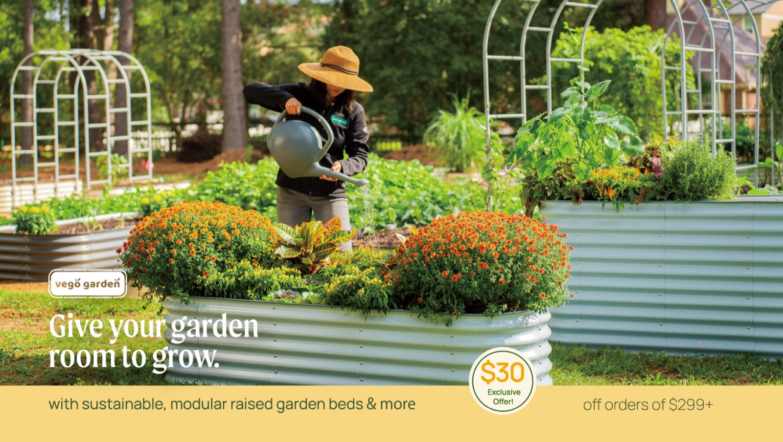 Vego Garden promotional direct mail postcard