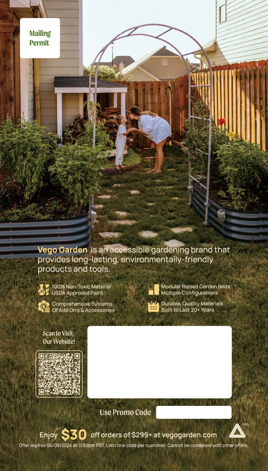 Vego Garden vertical self-mailer